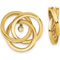 14K Yellow Gold Polished Love Knot Earring Jackets by 0