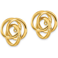 14K Yellow Gold Polished Love Knot Earring Jackets by 0