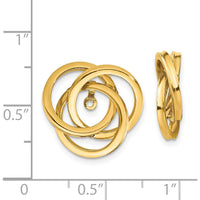 14K Yellow Gold Polished Love Knot Earring Jackets by 0