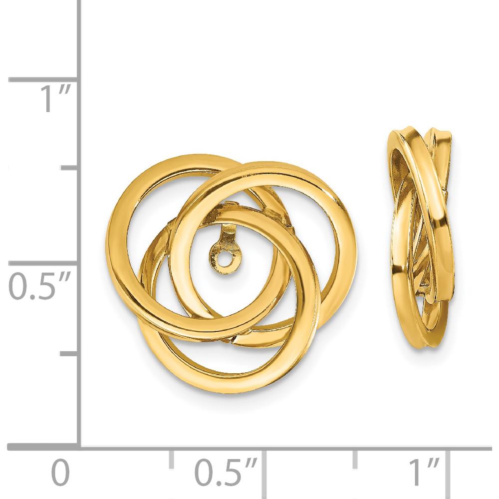 14K Yellow Gold Polished Love Knot Earring Jackets by 0