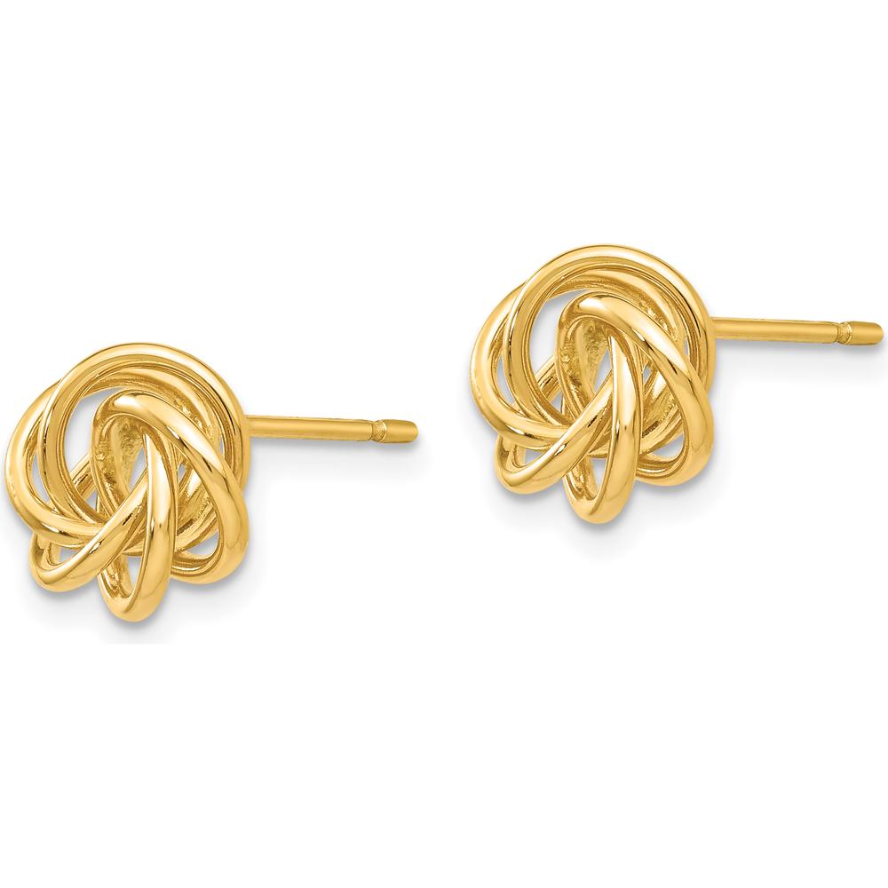 14K Yellow Gold Polished Love Knot Post Earrings - 8mm by Oro Pregiato