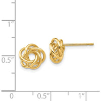14K Yellow Gold Polished Love Knot Post Earrings - 8mm by Oro Pregiato
