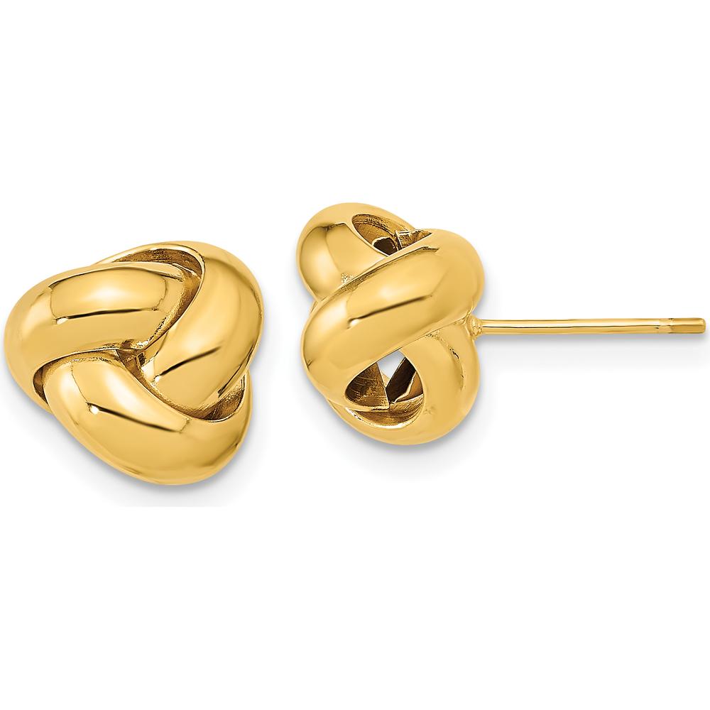 14K Yellow Gold Polished Love Knot Post Earrings by 0