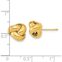 14K Yellow Gold Polished Love Knot Post Earrings by 0