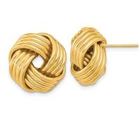 14K Yellow Gold Polished Love Knot Stud Earrings by 0