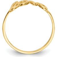 14K Yellow Gold Polished "Love" Script Ring - Sizeable from 5 to 9 by Oro Pregiato