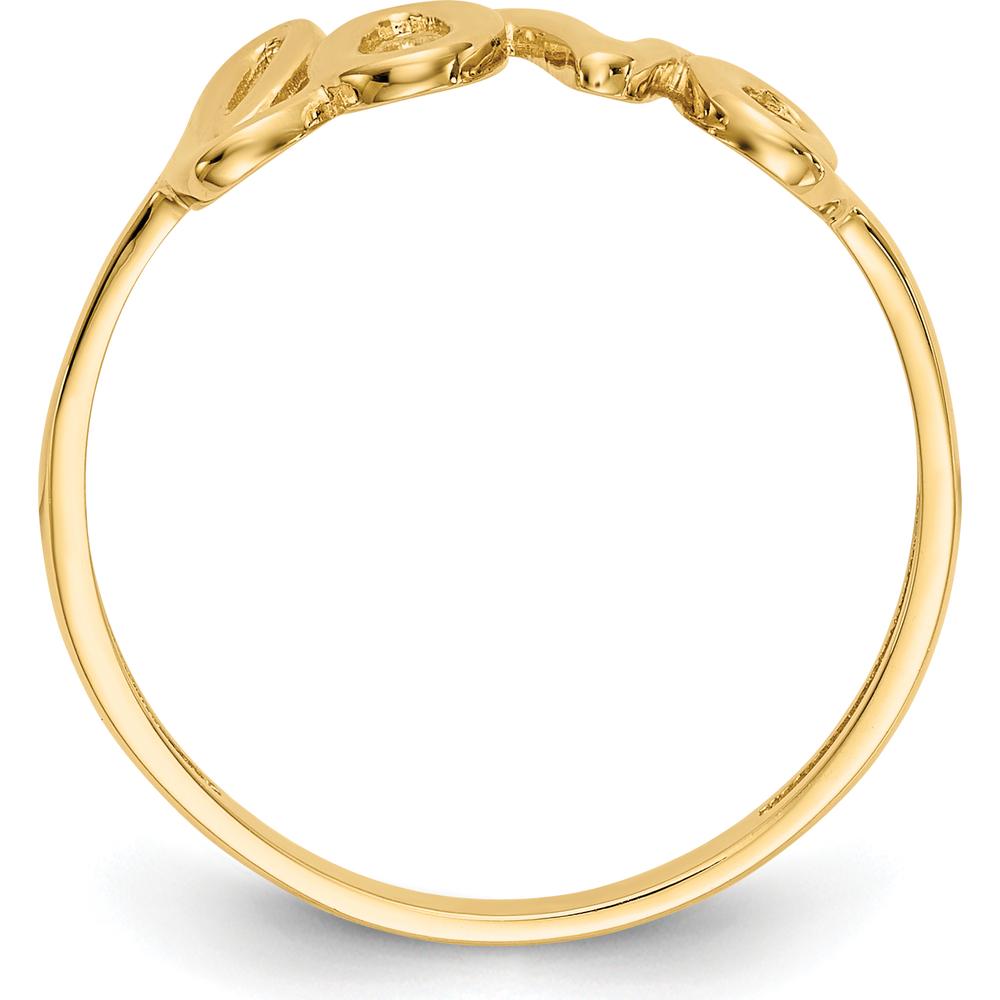 14K Yellow Gold Polished "Love" Script Ring - Sizeable from 5 to 9 by Oro Pregiato