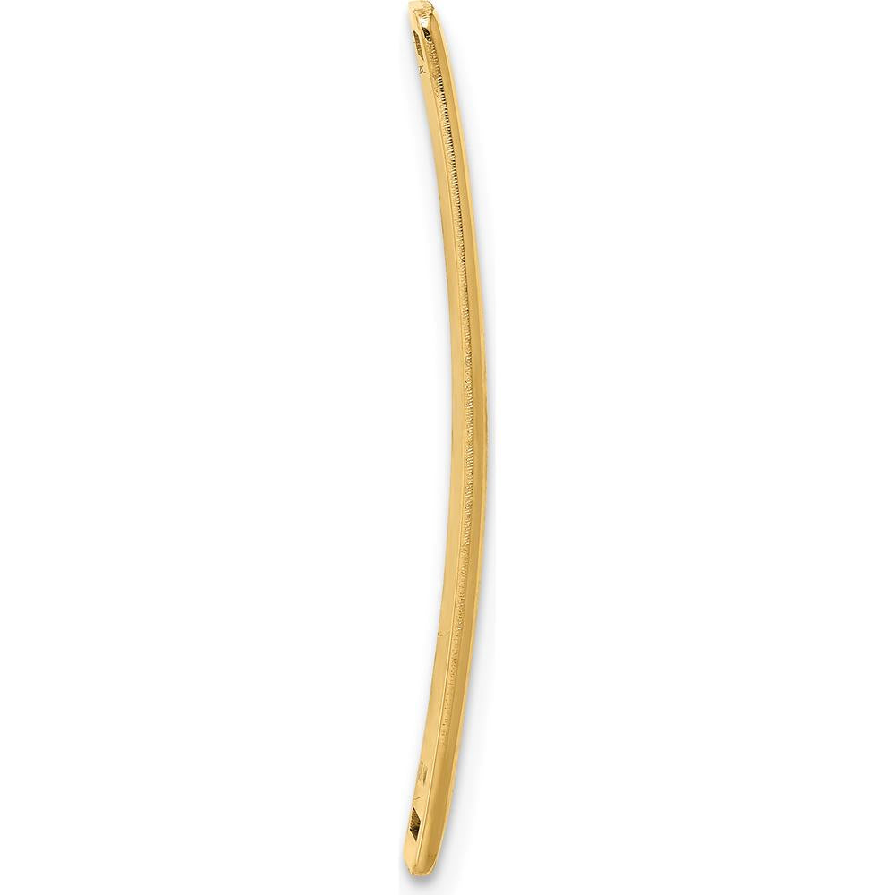 14K Yellow Gold Polished Medical Alert ID Plate with Red Epoxy Enamel - 24.5mm x 5.5mm by Oro Pregiato