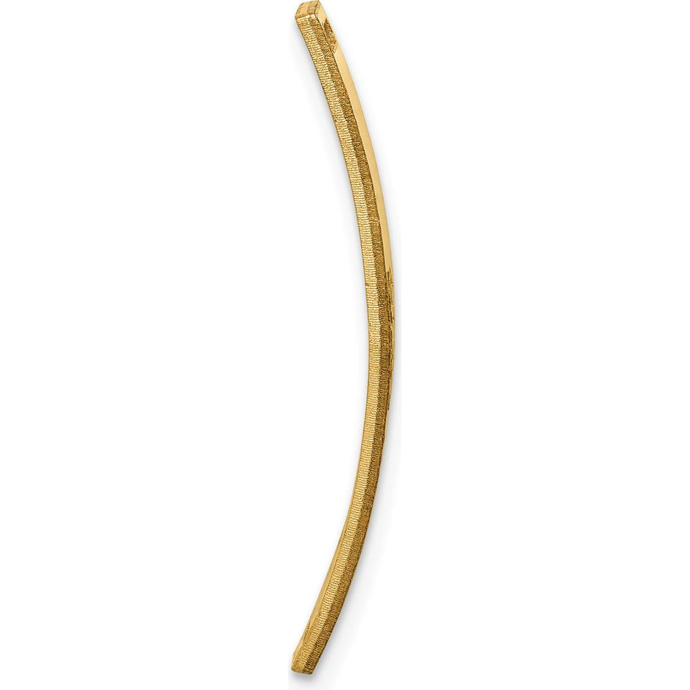 14K Yellow Gold Polished Medical ID Charm with Red Epoxy Enamel - 24.5mm Length by Oro Pregiato
