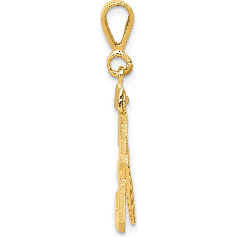 14K Yellow Gold Polished Medium Number 53 Charm by Oro Pregiato