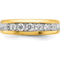 14K Yellow Gold Polished Men's Ring Mounting for Seven Stones by Oro Pregiato