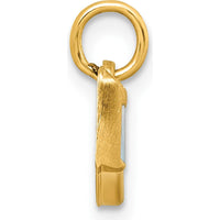 14K Yellow Gold Polished Milk and Cookies Pendant with Enamel Accents by Oro Pregiato
