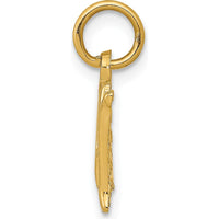 14K Yellow Gold Polished MOM with Cross Charm Pendant - 22mm x 16mm by Oro Pregiato
