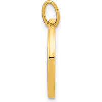 14K Yellow Gold Polished Mother of Pearl Earth Pendant - Reversible Global Design 17mm by Oro Pregiato