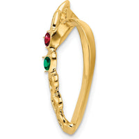 14K Yellow Gold Polished Mother's Heart Slide Pendant Mounting by Oro Pregiato