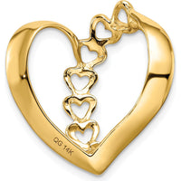 14K Yellow Gold Polished Mother's Heart Slide Pendant Mounting by Oro Pregiato