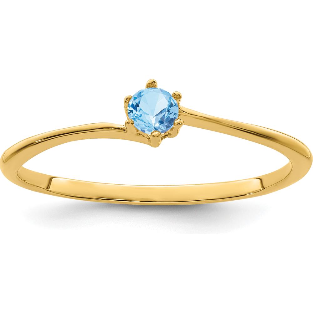 14K Yellow Gold Polished Mother's Ring Mounting for Custom Gemstone Setting by Monteluci Fine Jewelry