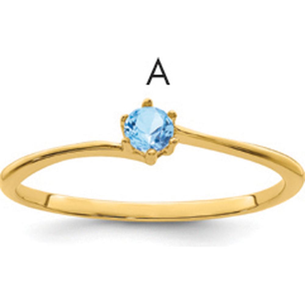 14K Yellow Gold Polished Mother's Ring Mounting for Custom Gemstone Setting by Monteluci Fine Jewelry