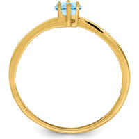 14K Yellow Gold Polished Mother's Ring Mounting for Custom Gemstone Setting by Monteluci Fine Jewelry