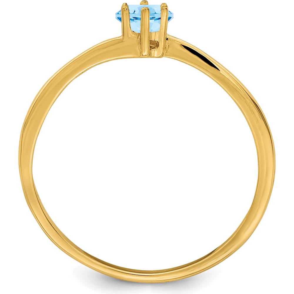 14K Yellow Gold Polished Mother's Ring Mounting for Custom Gemstone Setting by Monteluci Fine Jewelry