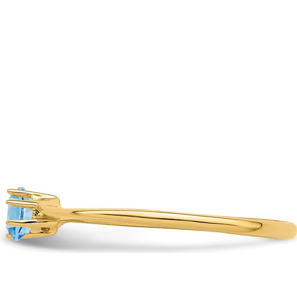 14K Yellow Gold Polished Mother's Ring Mounting for Custom Gemstone Setting by Monteluci Fine Jewelry