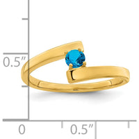 14K Yellow Gold Polished Mother's Ring Mounting for Custom Stone by Monteluci Fine Jewelry