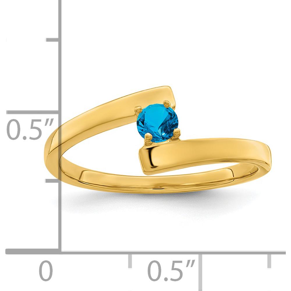 14K Yellow Gold Polished Mother's Ring Mounting for Custom Stone by Monteluci Fine Jewelry