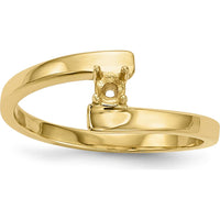 14K Yellow Gold Polished Mother's Ring Mounting for Custom Stone by Monteluci Fine Jewelry