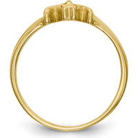 14K Yellow Gold Polished Mother's Ring Mounting with Prong Setting for Round Stone - 2.50 x 2.50mm by Oro Pregiato
