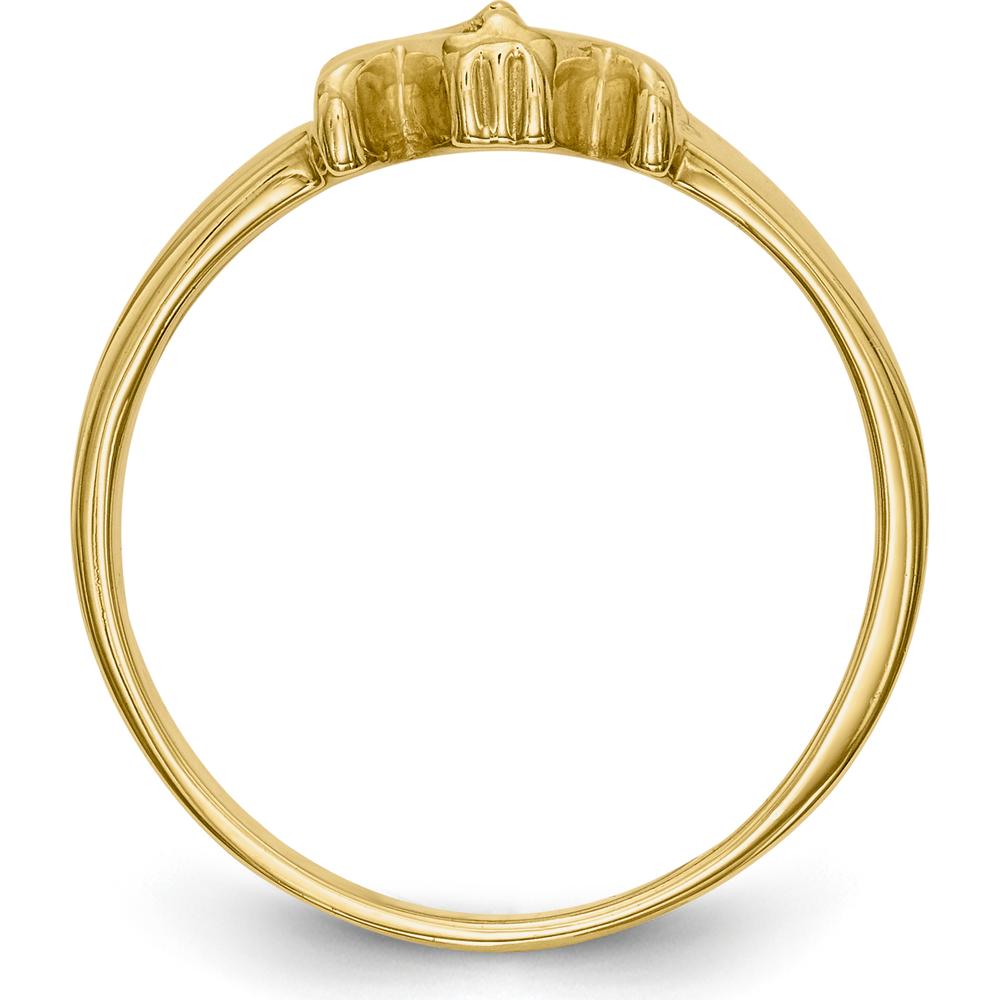 14K Yellow Gold Polished Mother's Ring Mounting with Prong Setting for Round Stone - 2.50 x 2.50mm by Oro Pregiato
