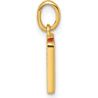 14K Yellow Gold Polished Multi-Color Enameled Test Tube Pendant by Oro Pregiato