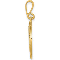 14K Yellow Gold Polished Musical Notes and Treble Clef Pendant - 22.1mm Length, 19.5mm Width by Oro Pregiato