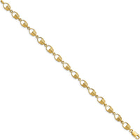 14K Yellow Gold Polished Nantucket Basket Bracelet - 7.25" Length by Oro Pregiato