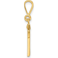 14K Yellow Gold Polished Number 16 Charm Pendant - Small Size by 0