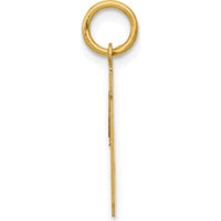 14K Yellow Gold Polished Number 19 Charm Pendant - Laser Cut Design by Oro Pregiato