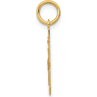 14K Yellow Gold Polished Number 48 Laser Cut Charm - Small Size by Oro Pregiato