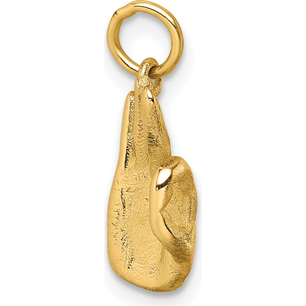 14K Yellow Gold Polished OK Hand Pendant - 19.9mm Length by Oro Pregiato