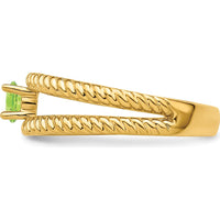 14K Yellow Gold Polished One-Stone Mother's Ring Mounting - 3mm Band Width by Monteluci Fine Jewelry