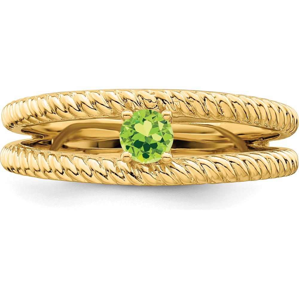 14K Yellow Gold Polished One-Stone Mother's Ring Mounting - 3mm Band Width by Monteluci Fine Jewelry