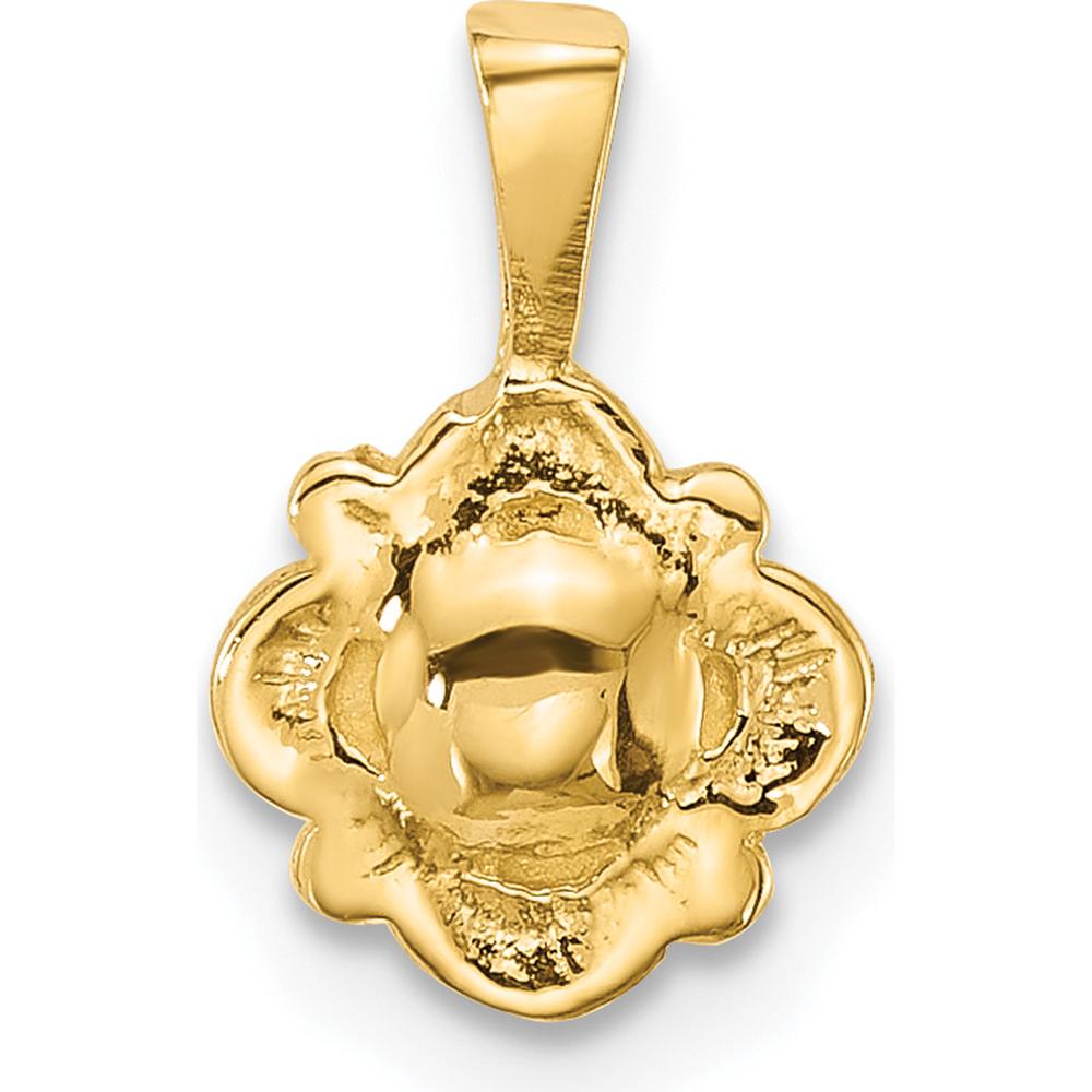 14K Yellow Gold Polished Pendant with 4-5mm Button White Freshwater Cultured Pearl by Monteluci Fine Jewelry
