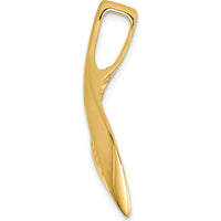 14K Yellow Gold Polished Pendant with Peg-Set Diamond - 0.50 Carat Total Diamond Weight by Oro Pregiato