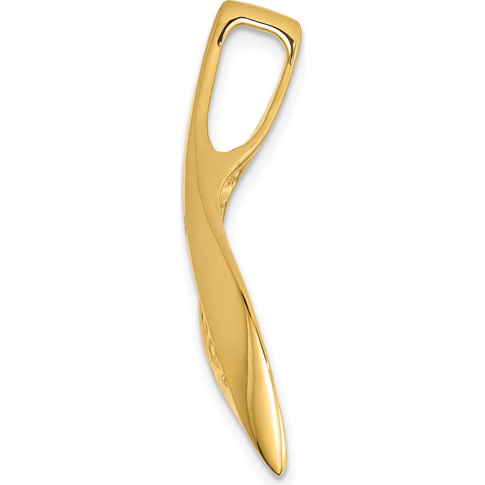 14K Yellow Gold Polished Pendant with Peg-Set Diamond - 0.50 Carat Total Diamond Weight by Oro Pregiato