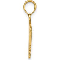 14K Yellow Gold Polished Pittsburgh Incline Tram Charm - 17.75mm Length by Oro Pregiato