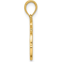 14K Yellow Gold Polished Prancing Reindeer Charm - 22mm by Oro Pregiato