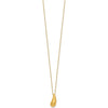 14K Yellow Gold Polished Puffed Teardrop Pendant Necklace - 18" Rolo Chain by 0