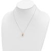 14K Yellow Gold Polished Puffed Teardrop Pendant Necklace - 18" Rolo Chain by 0