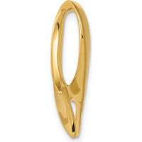 14K Yellow Gold Polished Ribbon Slide Pendant for Omega Chains by 0