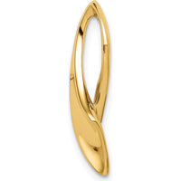 14K Yellow Gold Polished Ribbon Slide Pendant for Omega Chains by 0