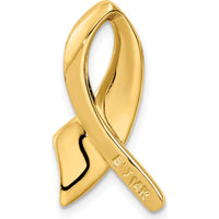14K Yellow Gold Polished Ribbon Slide Pendant for Omega Chains by 0