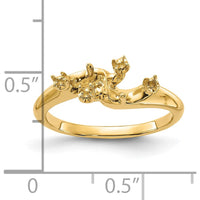 14K Yellow Gold Polished Ring Mounting for Custom Gemstone Setting - 14mm Top Length, 15mm Top Width by Monteluci Fine Jewelry